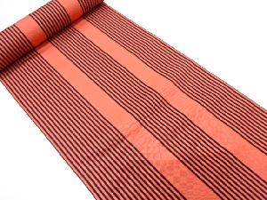 アンティーク　縞模様織り出し　八寸帯地反物